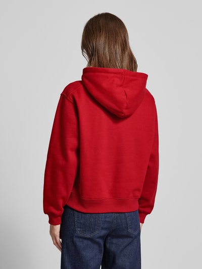 Tommy Hilfiger Hoodie met labelstitching Donkerrood - 5