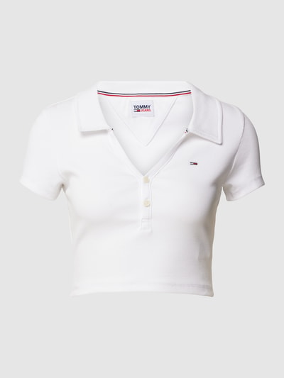 Tommy Jeans Kort poloshirt in riblook Wit - 2