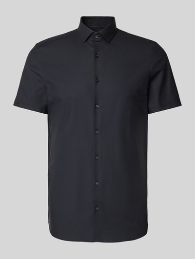 OLYMP Level Five Body fit zakelijk overhemd met 1/2-mouwen, model 'NEW YORK' Zwart - 2