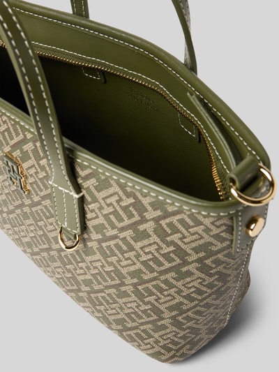 Tommy Hilfiger Torba z uchwytem i aplikacjami ze skóry Limonkowy 5