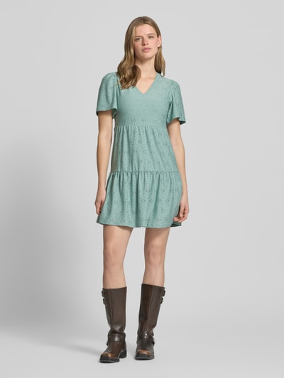 ONLY Mini-Freizeitkleid mit Lochstickmuster Modell 'SMILLA LIFE' Schilf 1