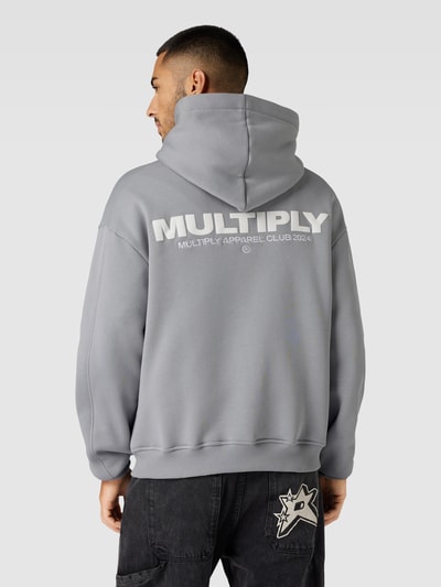 Multiply Apparel Oversized hoodie met labelprint Lichtgrijs - 5