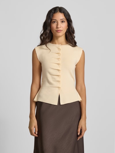 SUNCOO PARIS Strickshirt mit Rüschen Modell 'PAGNI' Offwhite 4