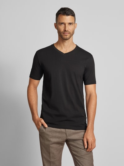 Lindbergh T-Shirt mit V-Ausschnitt Black 4