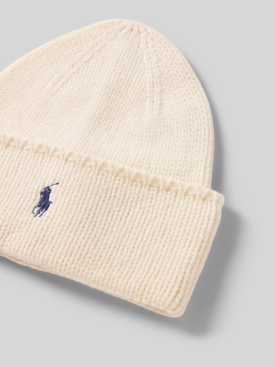 Polo Ralph Lauren Wollmütze mit Logo-Stitching Offwhite 2