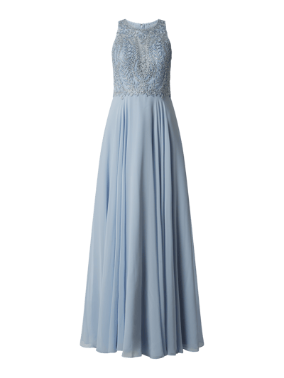 Luxuar Abendkleid mit Stickereien  Hellblau 1