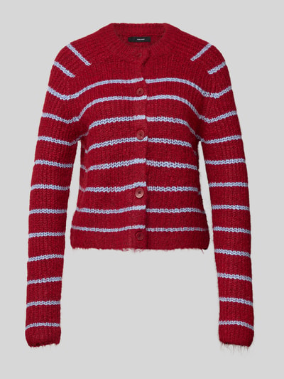 VERO MODA Kurtka z dzianiny o kroju regular fit z dodatkiem wełny model ‘AWESOME SHINE’ Bordowy 2