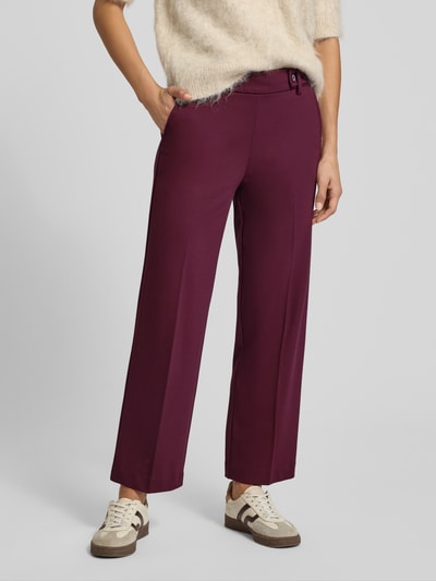 Tom Tailor Straight leg broek van viscosemix Bordeaux - 4