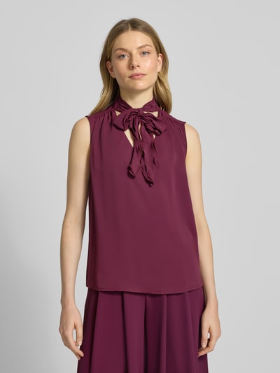 Rinascimento Regular fit blousetop met sierstrik Bordeaux - 4