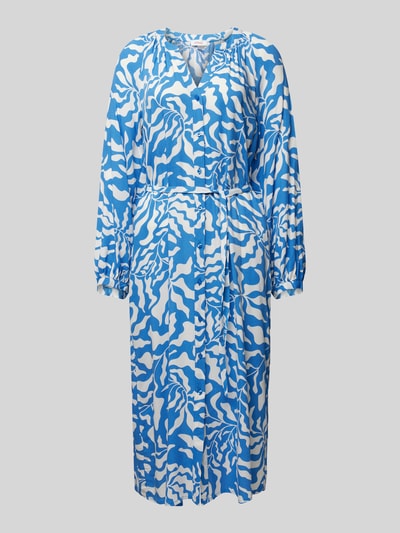s.Oliver RED LABEL Midi-jurk met all-over print Koningsblauw - 2