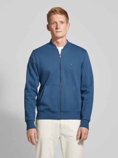 Tommy Hilfiger Sweatjacke mit Label-Stitching Jeansblau 4