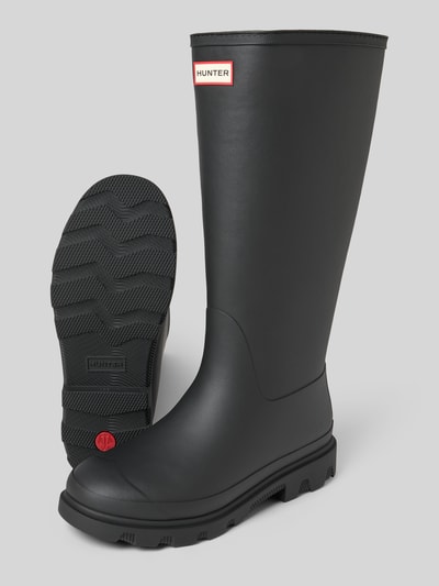 Hunter Stiefel mit Label-Detail Black 4