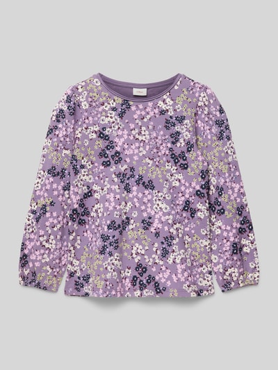 s.Oliver RED LABEL Ausgestelltes Langarmshirt mit All-over-Print Lavender 1