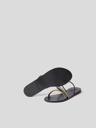 Ancient Greek Sandals Pantoletten mit Strasssteinbesatz Schwarz 5