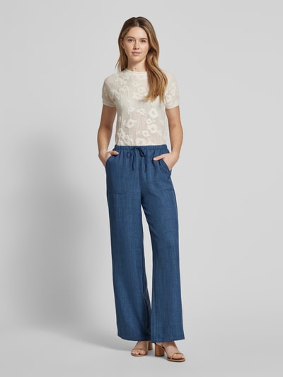 Vero Moda Regular Fit Weite Hose mit elastischem Bund Modell 'MELANEY' Blau 1