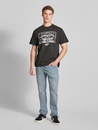 Levi's® Vintage fit T-shirt met labelprint Zwart - 1