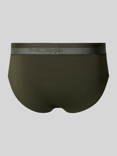 HOM Slip mit elastischem Logo-Bund Khaki 3