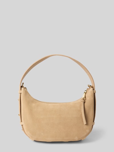 Hey Marly Lederhandtasche mit Label-Applikation Modell 'Lifetime Sister' Sand 4