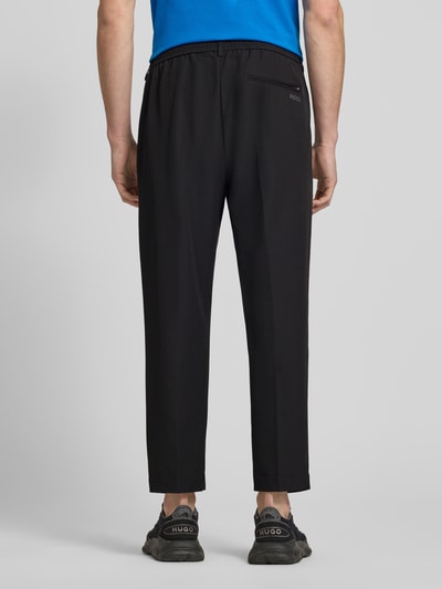 BOSS Green Tapered fit pantalon van strijkvriendelijk materiaal model 'T_CONVERT' Zwart - 5