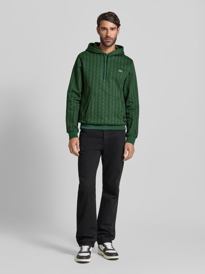 Lacoste Bluza z kapturem o kroju regular fit z czystej bawełny Zielony 1