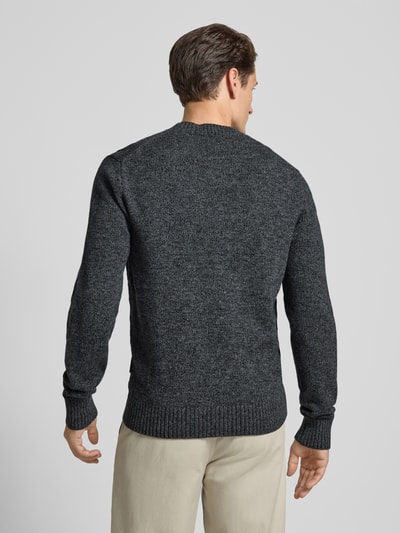 Casual Friday Regular Fit Strickpullover aus Woll-Mix Modell 'ANTE' Black 5