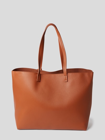 HUGO Shopper mit Logo-Applikation Cognac 4