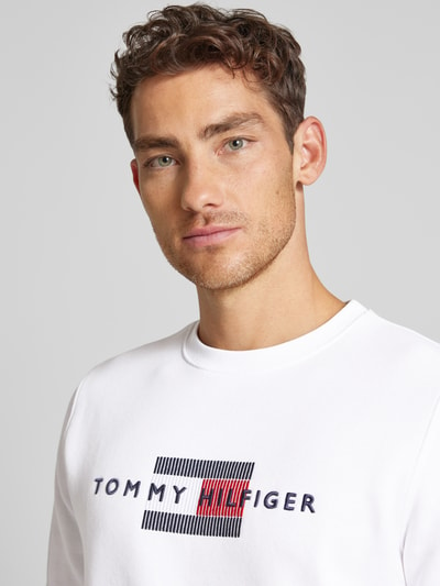 Tommy Hilfiger Sweatshirt mit Label-Stitching Weiss 3