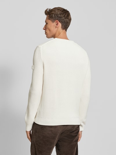 JOOP! Jeans Strickpullover mit Rundhalsausschnitt Modell 'Haro' Offwhite 5