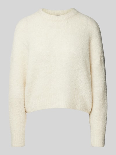 Pieces Regular Fit Strickpullover mit Wollanteil Modell 'NATHERINE' Offwhite 1