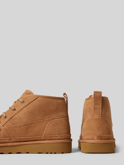 UGG Schnürboots aus Leder mit Label-Schriftzug Modell 'NEUMEL' Cognac 2