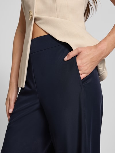 comma Stoffen broek met elastische band Donkerblauw - 3