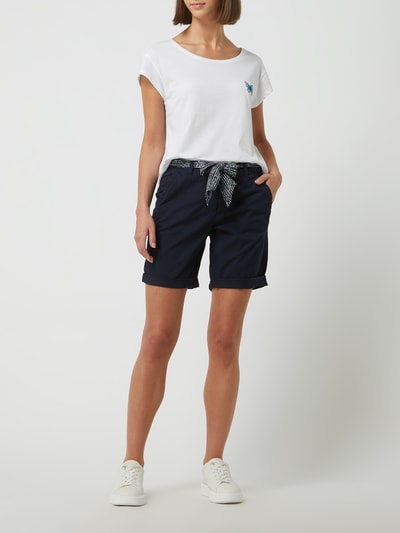 Tom Tailor Shorts mit Gürtel zum Binden Marine 1