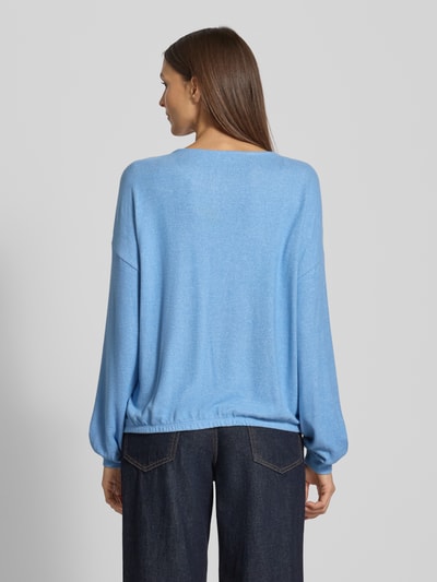 Tom Tailor Bluza o kroju regular fit z mieszanki wiskozy Błękitny 5