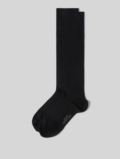 Produktfoto, Kniestrümpfe mit elastischem Bund im 2er-Pack von camano aus katoenmix met stretch, nauwsluitend, zwarte kleur, Set van 2