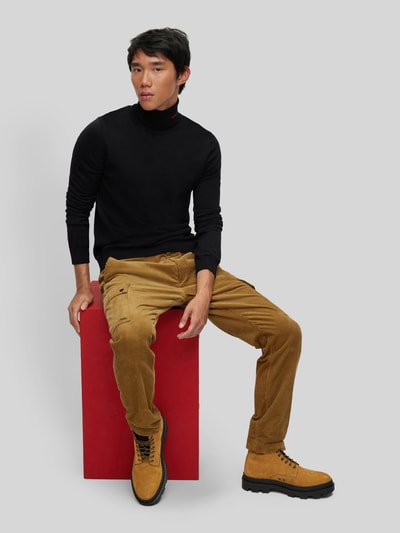 HUGO Regular fit coltrui van merinowol, model 'SAN THOMAS' Zwart - 1