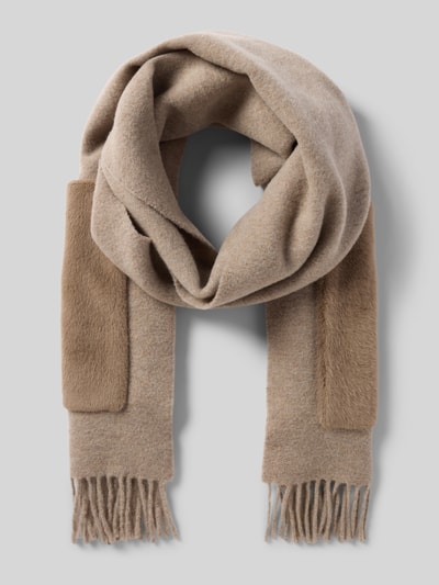 BOSS Schal aus Woll-Mix Modell 'GRAYCE' Mud 1