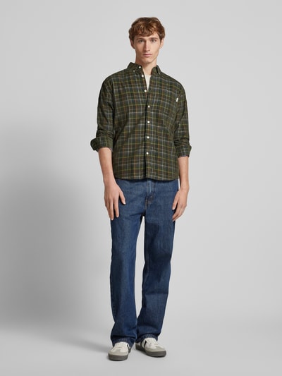 Pepe Jeans Regular Fit Freizeithemd mit Button-Down-Kragen Modell 'MAX' Oliv 1