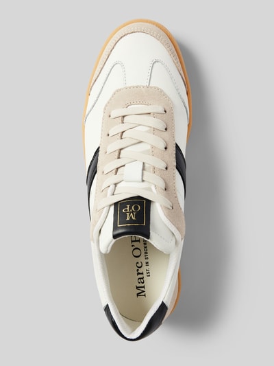 Marc O'Polo Low Top Sneaker aus edlem Rindleder Weiss 3