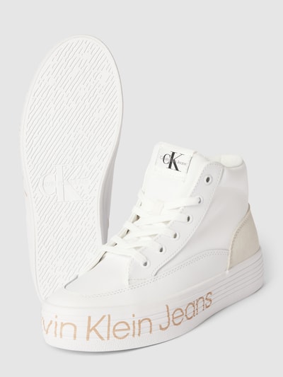 Calvin Klein Jeans High top sneakers met plateauzool, model 'VULC' Wit - 5