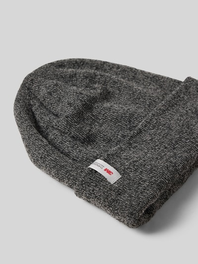 Müller Headwear Beanie met labeldetail Antraciet - 2