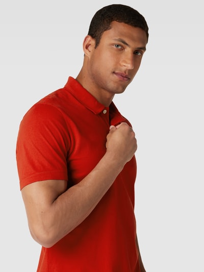 s.Oliver RED LABEL Poloshirt aus Baumwolle mit Label-Detail Rot 3