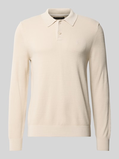 Produktfoto, cremefarbener Regular Fit Pullover aus reiner Baumwolle von Marc O'Polo mit klassischer Struktur und glatter Oberfläche.