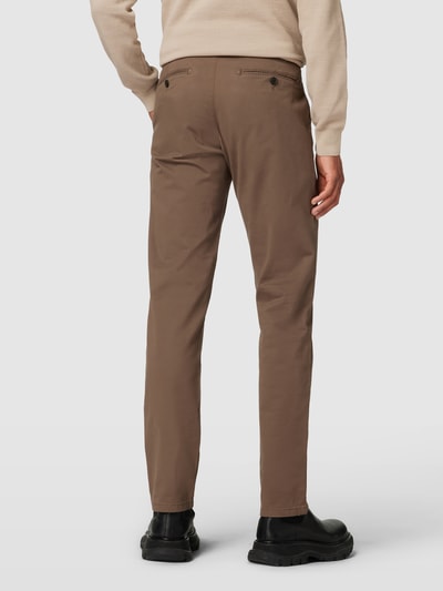 Christian Berg Men Chino met Franse steekzakken Taupe - 5