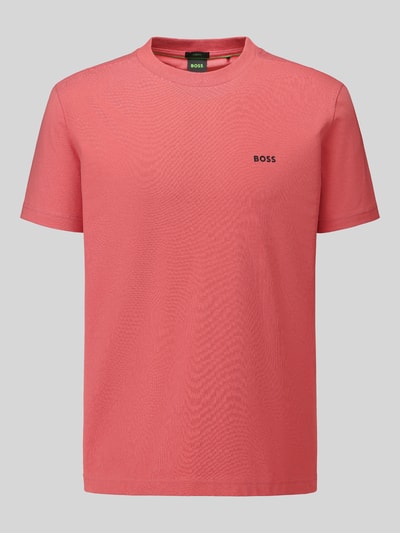 BOSS Green Regular Fit T-Shirt mit kleinem Logo-Schriftzug Pink 2