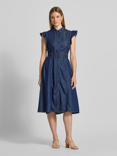 Tommy Hilfiger Fit and Flare Jeanskleid aus Lyocell Dunkelblau Melange 4