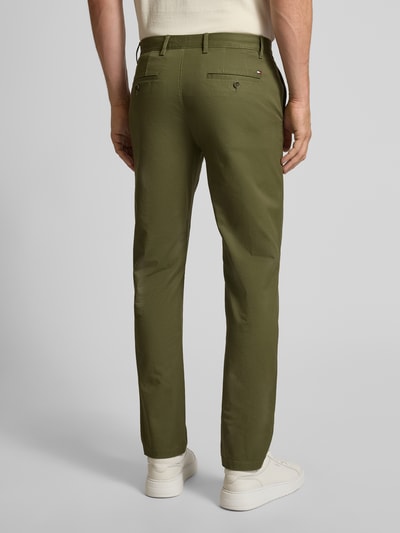 Tommy Hilfiger Straight fit chino van katoenmix Olijfgroen - 5