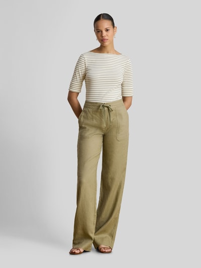 Lauren Ralph Lauren regular fit T-shirt van katoenmix Zand - 1