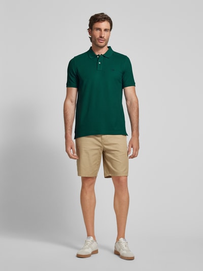 Fynch-Hatton Regular fit poloshirt met labelstitching Donkergroen - 1