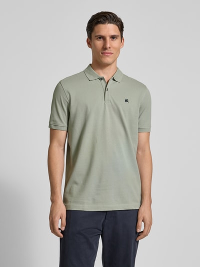 Lerros Poloshirt met labelstitching Lindegroen - 4