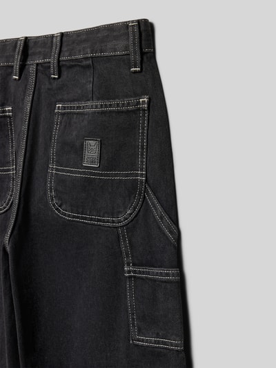 Jack & Jones Jeansy o szerokim kroju z naszywką z logo model ‘Alex’ Czarny 2